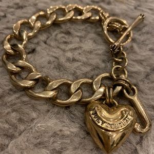 Juicy Couture Gold Heart Charm Bracelet